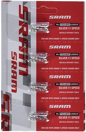 Sram, Powerlock, 11sp chain cnnectr, Silver, Card f 4