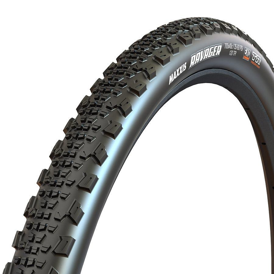 Maxxis, Ravager, Tire, 700x40C, Folding, Tubeless Ready, Dual, EXO, 120TPI, Black - Amego Electric Vehicles