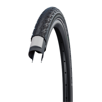 Schwalbe Delta Cruiser Plus Tire 700 x 35c or 28 x 1.40 (37-622) Black, Reflective Strip, Puncture Guard, SBC, Wire