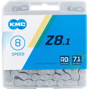 KMC, Z8.1 Rustbuster, Chain, Speed: 6/7/8, 7.1mm, Links: 116, Silver