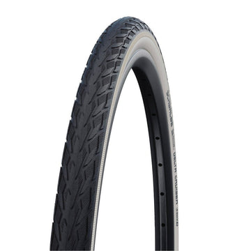 Schwalbe Delta Cruiser Tire 700 x 28c or 28 x 1.10 (28-622), Black with White Wall, K-Guard, SBC, Wire