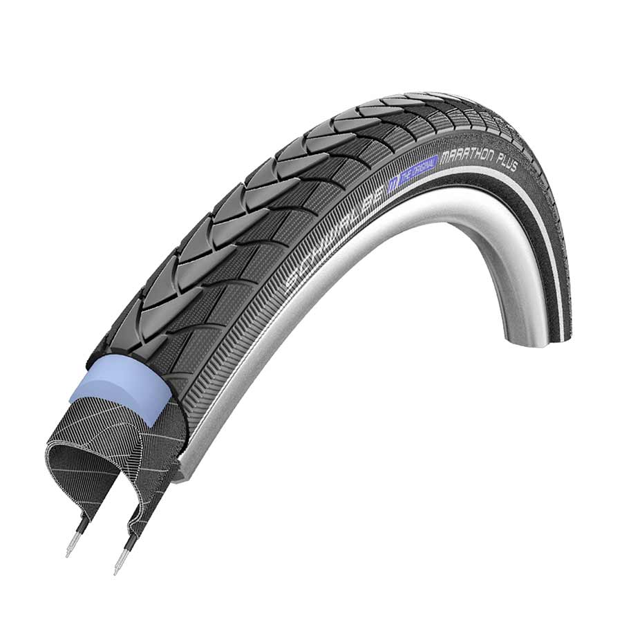 Schwalbe, Marathon Plus, Tire, 700x38C, Wire, Clincher, Endurance, SmartGuard, 67TPI, Black - Amego Electric Vehicles