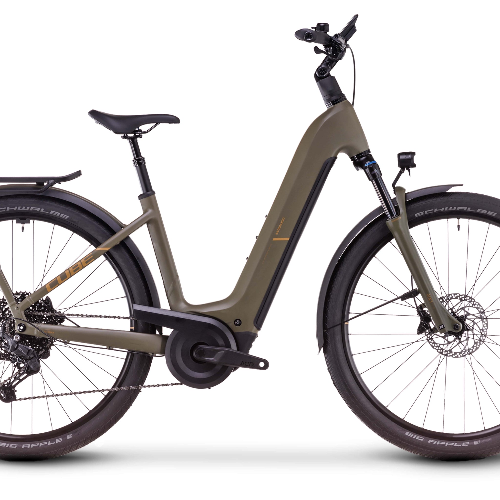 Cube Kathmandu Hybrid Pro 800 Smart System Easy Entry dustyolive´n´gold 46cm