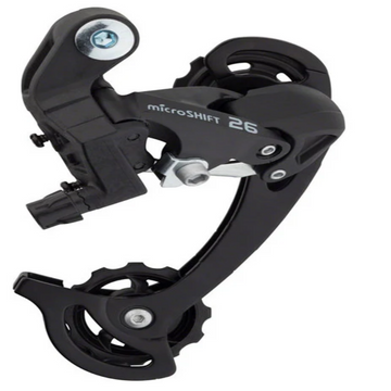 microSHIFT M26 Rear Derailleur - 8,9 Speed, Long Cage, Black