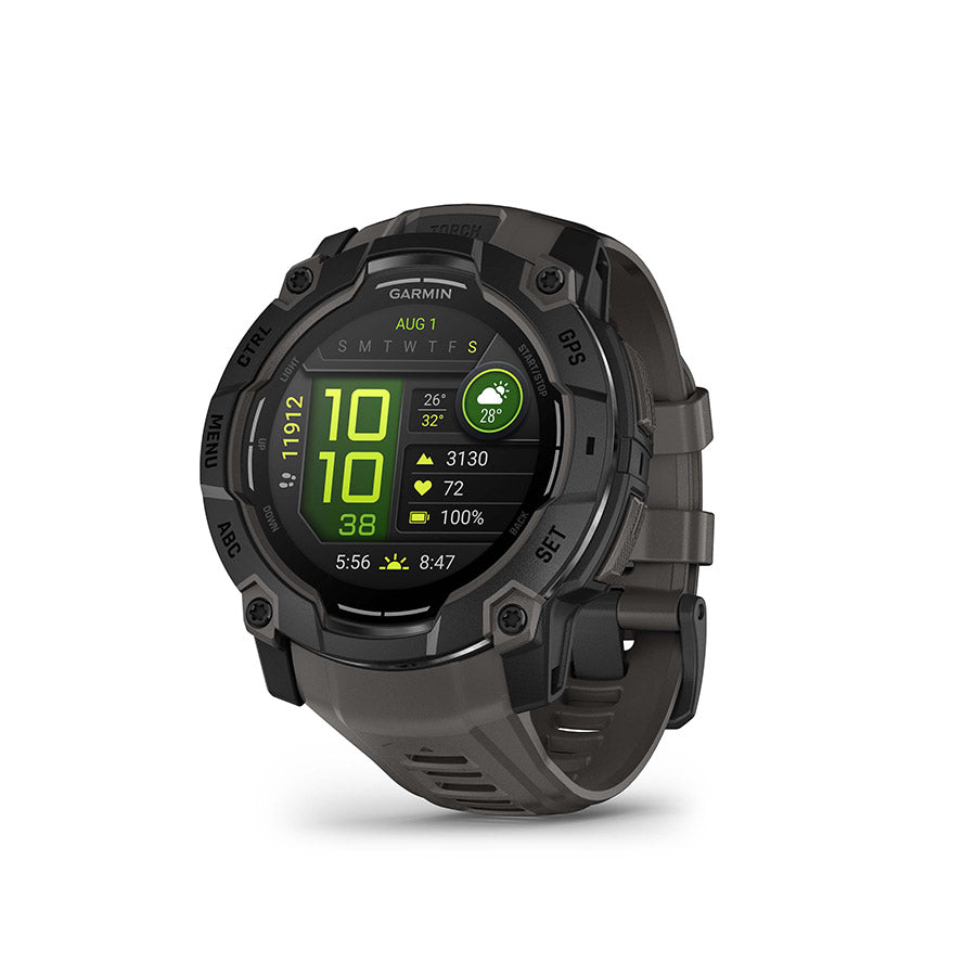 Garmin, Instinct 3 50mm AMOLED, Watch, Watch Color: Black, Wristband: Charcoal - Silicone